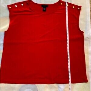 Women's Grace The Perfect Fit Red  Sleeveless Top Shirt 2X